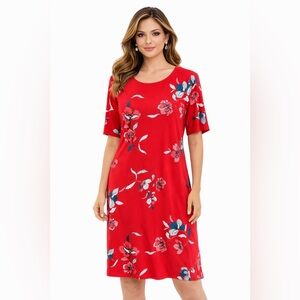 St. John's Bay Red Floral Dress